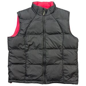 Tsunami Puffer Vest Mens XL Black Red Reversible Sleeveless Casual Full Zipper
